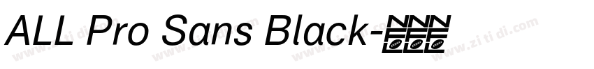 ALL Pro Sans Black字体转换